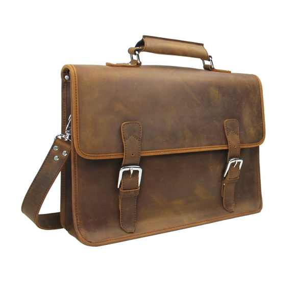 Large Full Grain Cowhide Leather Laptop Bag L05VB